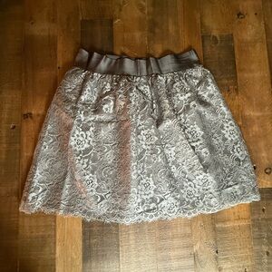 J crew Gray Lace Mini Skirt